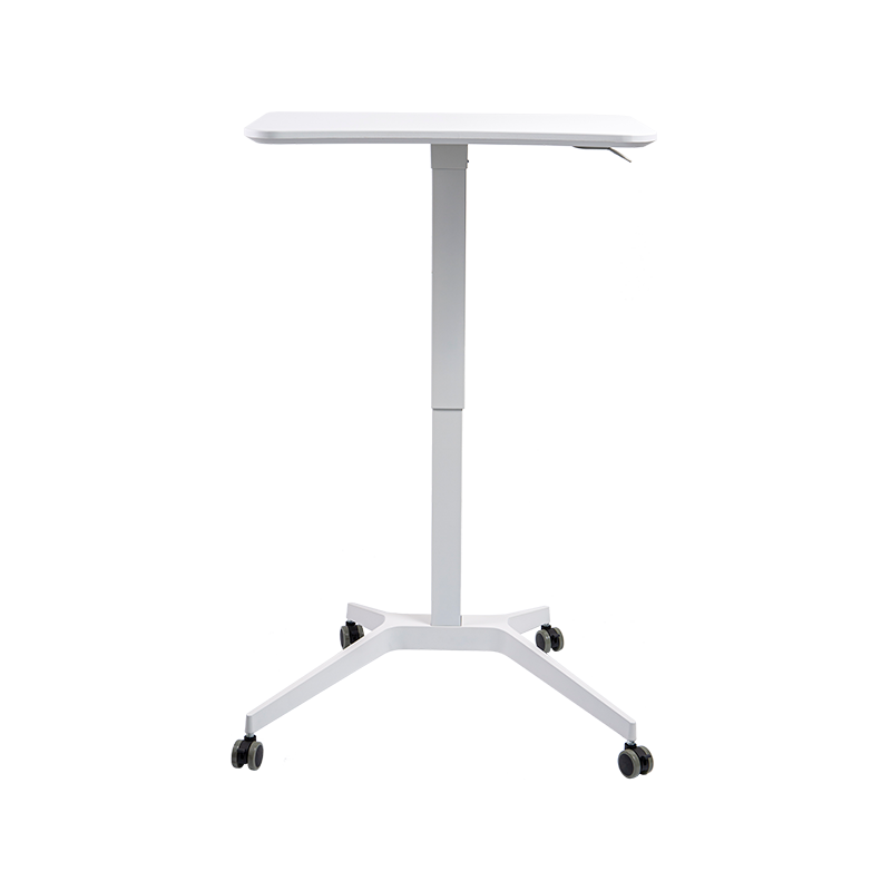 TH07 (Colonna tubolare quadrata in alluminio) Scrivania pneumatica regolabile in altezza